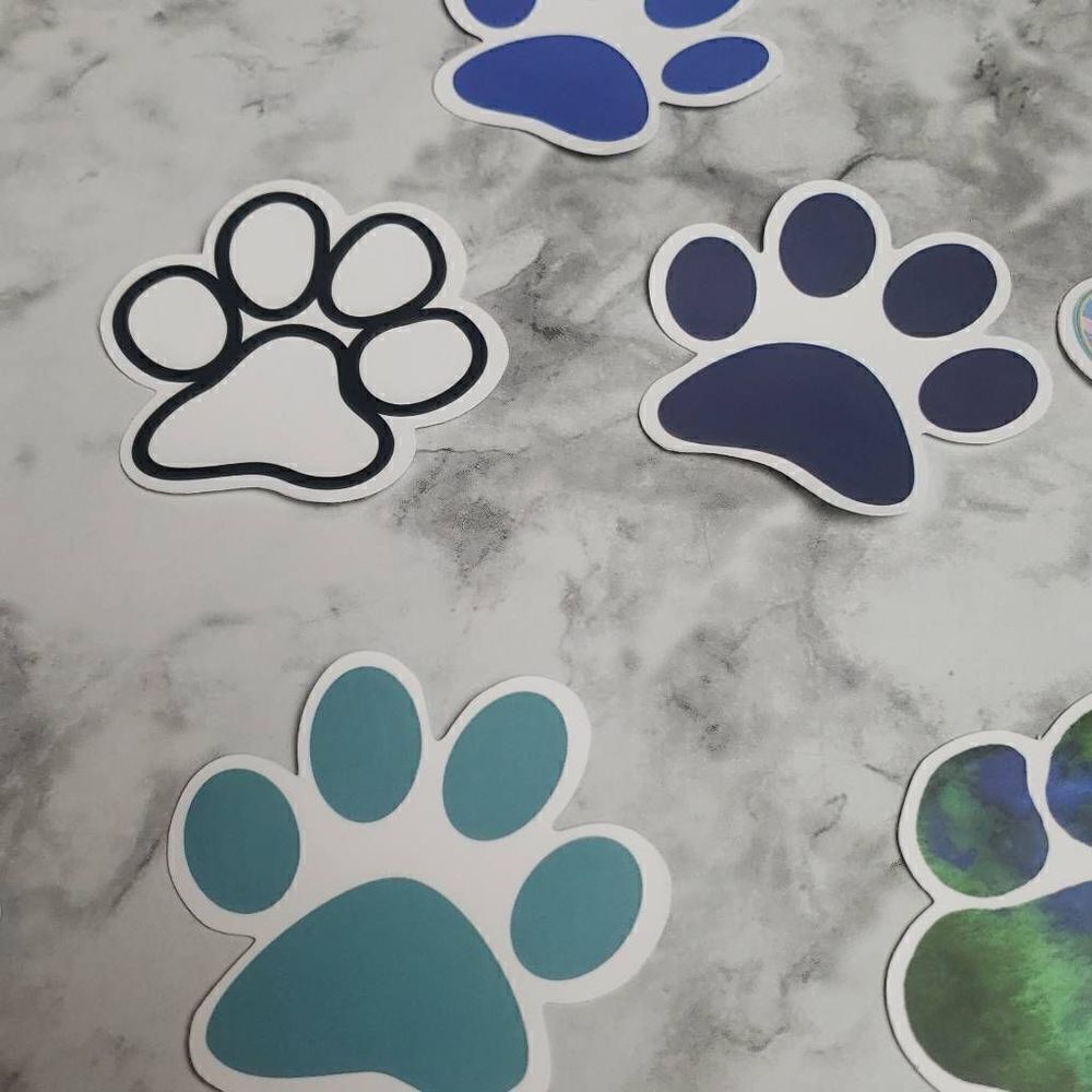 Bundle of Dog Foot Print Stickers - Picture 6 of 7